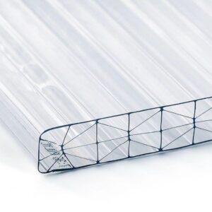 Polycarbonaat kanaalplaat helder 16mm X-structuur voor overkappingen